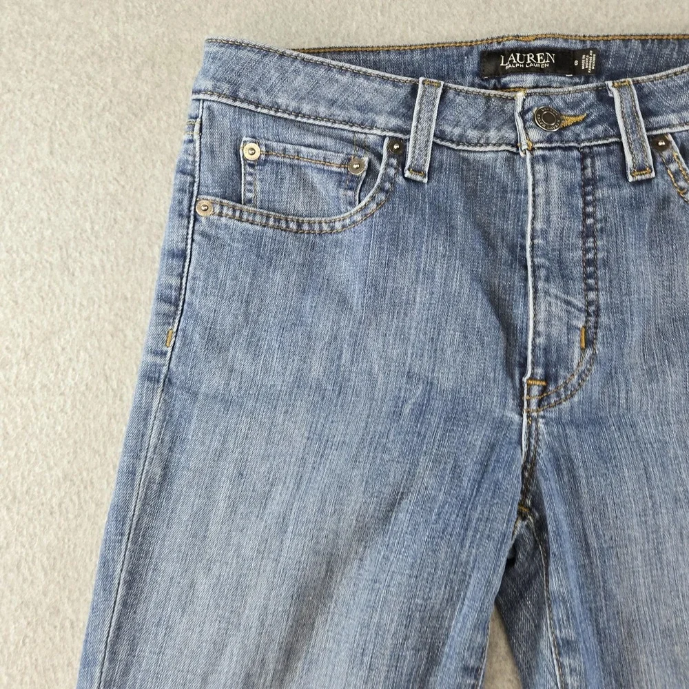 Lauren Ralph Lauren Jeans Womens 6 Blue Straight Regular 28x31 Light Wash